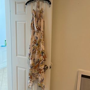 Parker NWT Clora Floral Blouson Asymmetrical Dress Juniper Garden Pink New